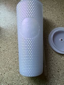 Starbucks 2021 Holiday Icy Lilac Bling Studded Cold Cup Tumbler 24oz W/Straw