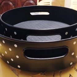 Temp-tations 10" and 12" Turntable Set/ White Polka Dot 