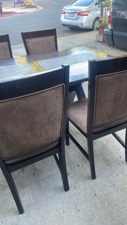 Wooden table and  4chairs