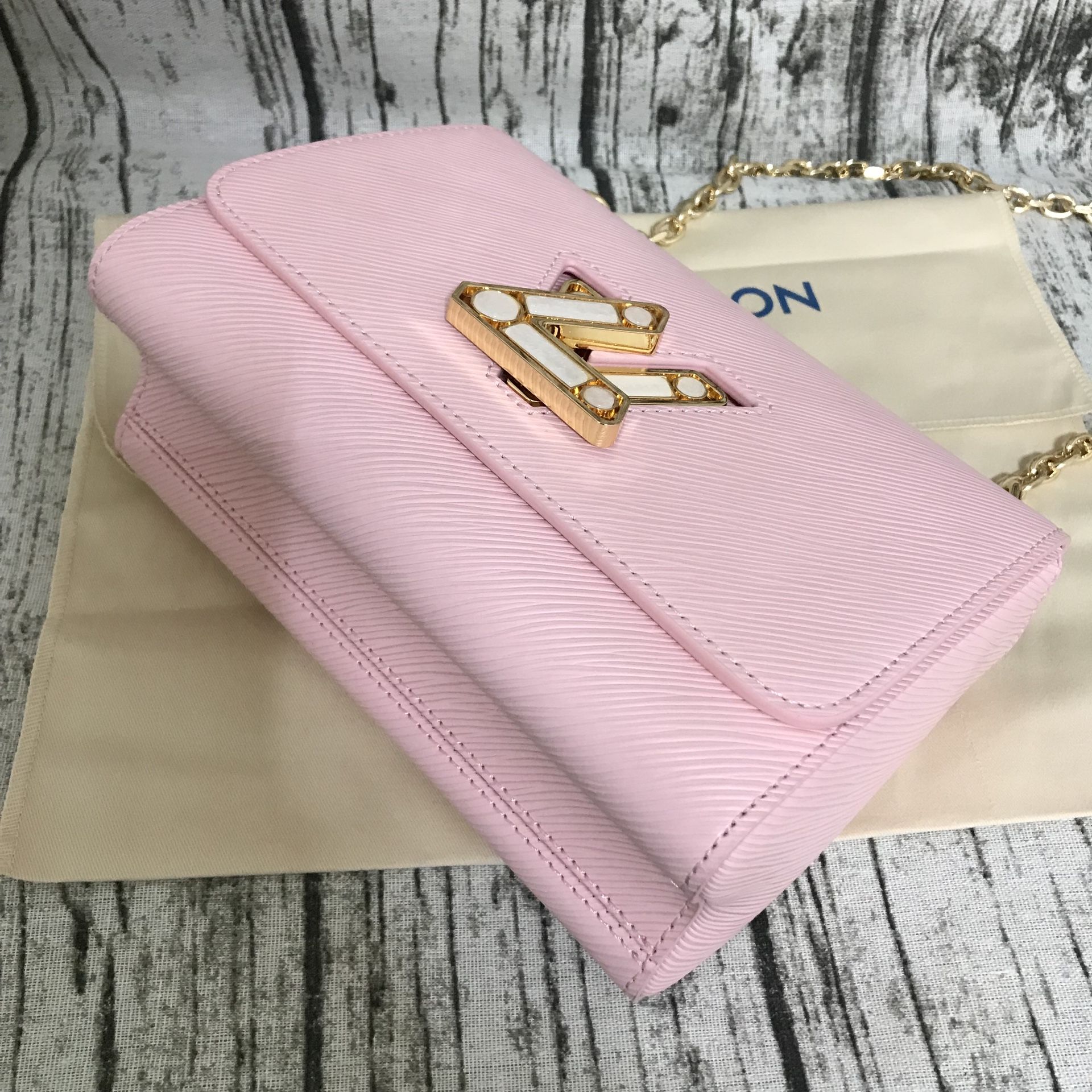 Louis Vuitton Bag Epi Pink Bag Twist Lock LV Women's Chain Bag Shoulder