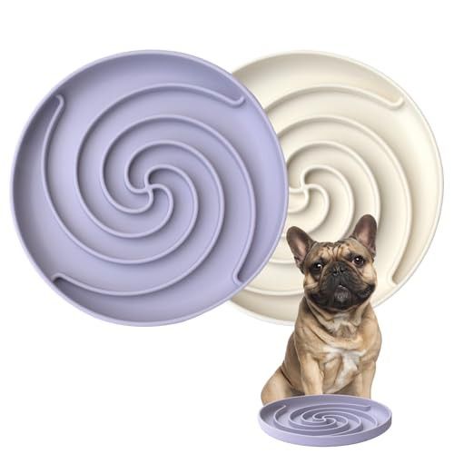 Bifeaw Dog Puzzle Bowl - Silicone Slow Feeder Dog Bowls for Healthy Eating - Puppy Slow Feeder