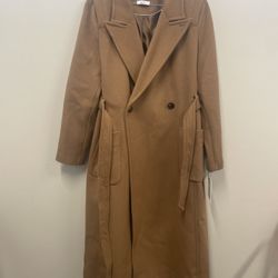 NEW- DKNY: Women’s Notch Collar Belted Wrap Coat- L I