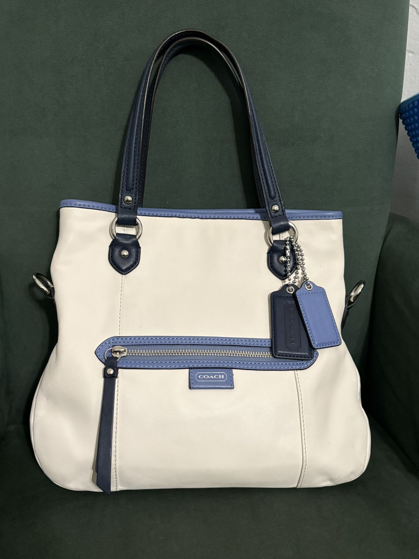 Coach  Crossbody Bag Soft Leather, Blue with Accent