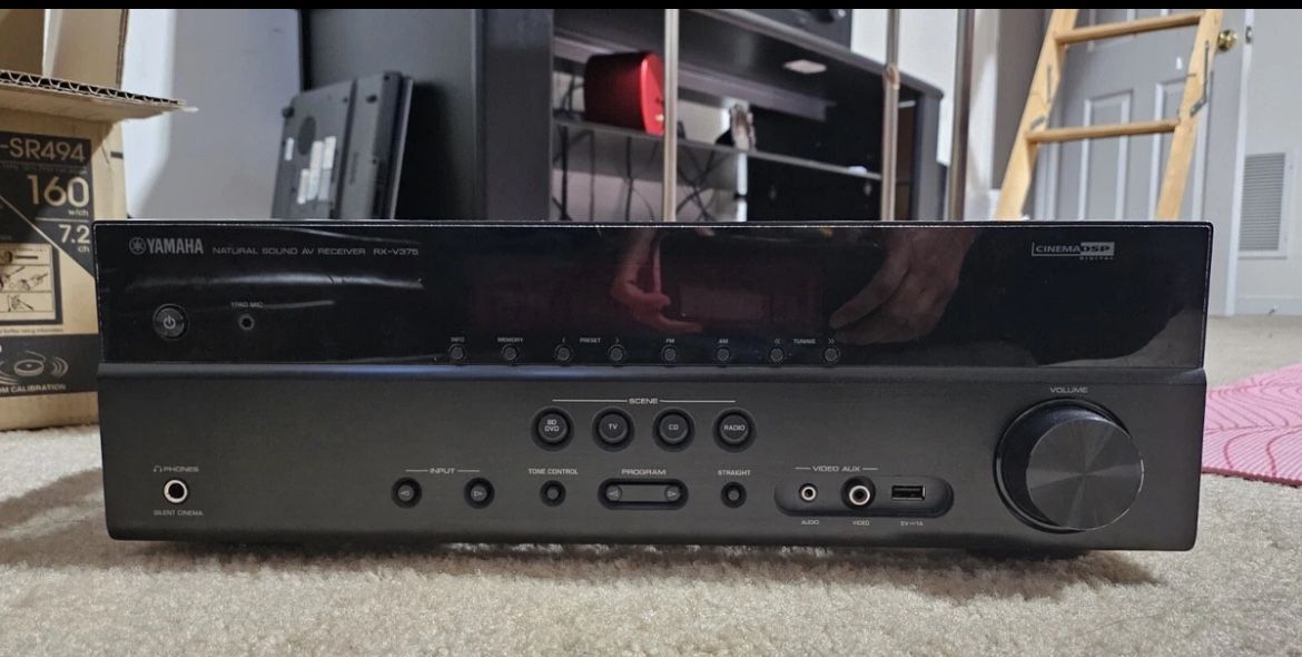 Yamaha RX-V375 Home Theater Surround Sound 5.1 Ch HDMI Stereo Receiver With Speakers Onkyo SKF-594
