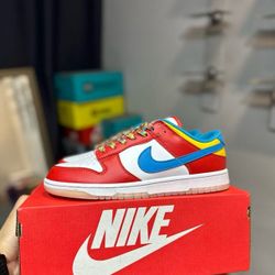 Red sports sneakers