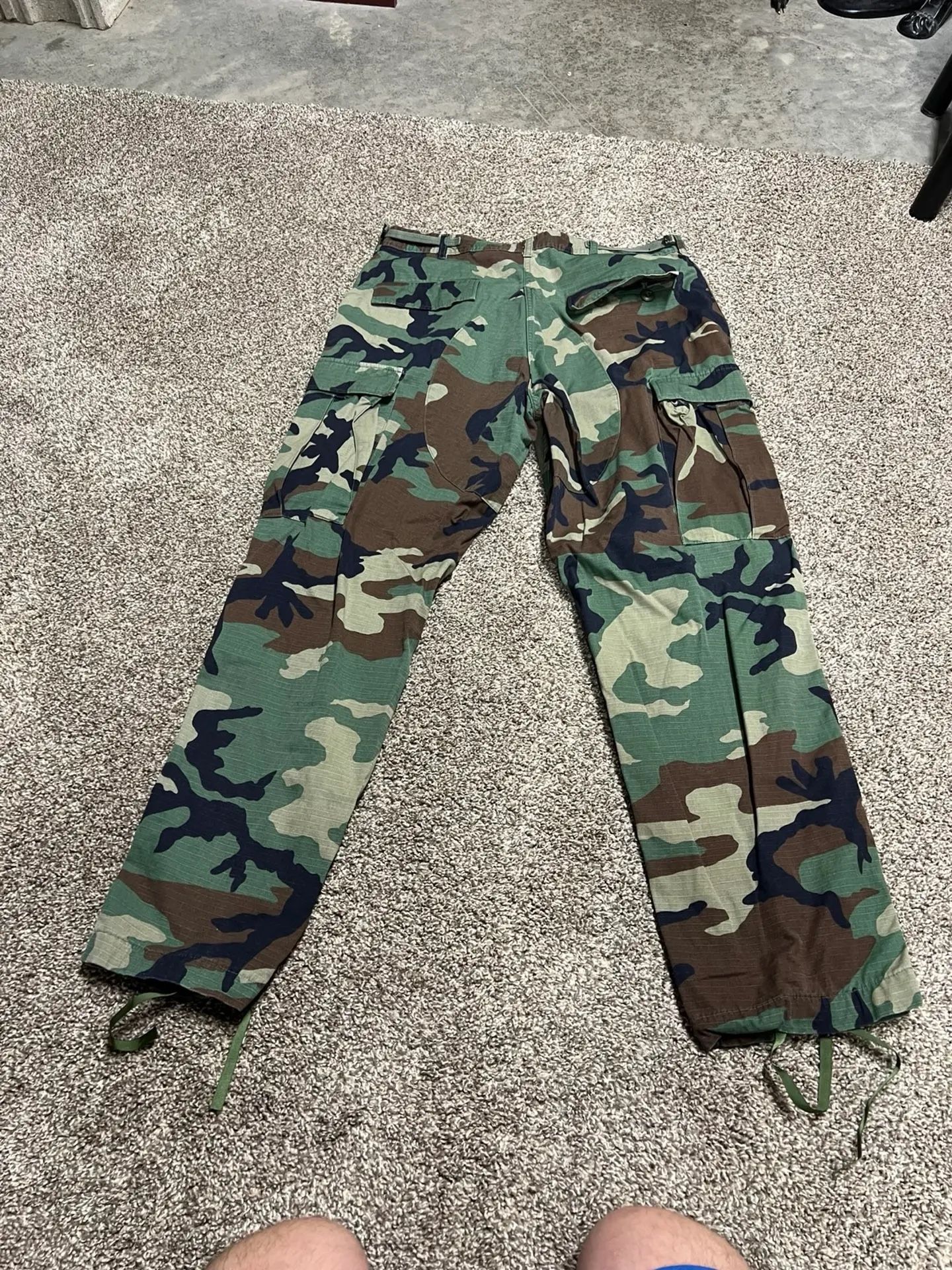 Military issue camo combat trousers pants, medium