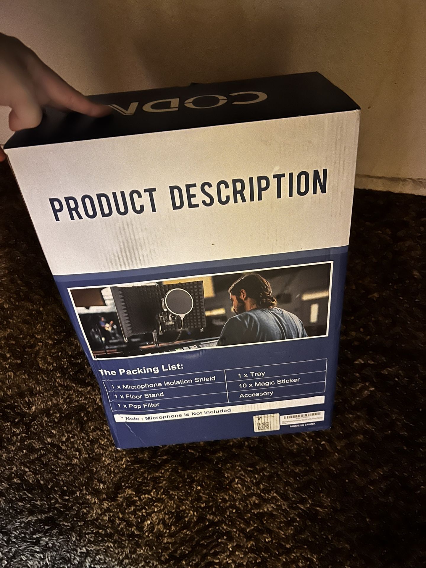 Mic Stand With Pop Filter And Sound Shield