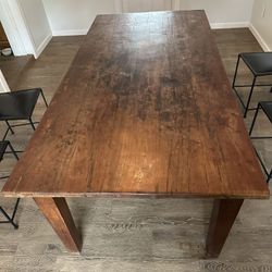 Dinning Table - Farmhouse Rustic Hardwood 