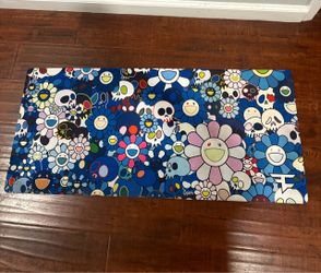 Faze x Takashi Murakami Kaikai Kiki Mouse Pad 2XL Color Blue JAPAN USED