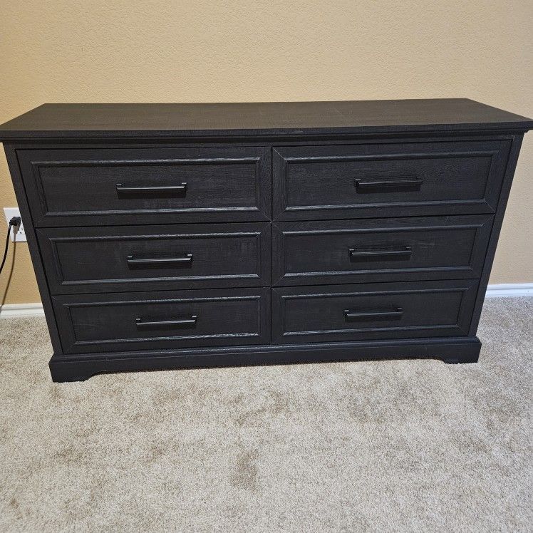 Black Farmhouse 6 drawer Dresser -New Unopened Box