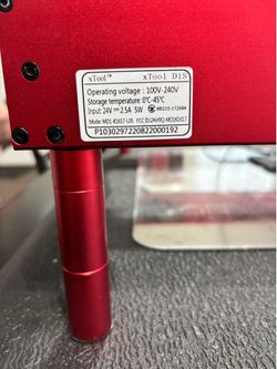 xTool D1S (model MD1-K1617-L05) 5W diode laser engraver and air pump