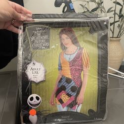 New Disney Tim Burton’s The Nightmare Before Christmas Sally Tunic Top Dress Size Adult L/XL 