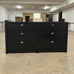 Black 6 Drawer Dresser 