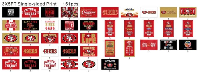 SAN FRANCISCO 49ERS NEW 3X5FT POLYESTER FLAG $10 PICK UP ONLY 
