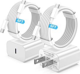 USBC Charger for iPhone 16 15 Charger Fast Charging,20W USB C Chargers Block with 6FT C to C Cable Compatible with iPhone 16 15/16 15 Pro/16 15 Pro Ma