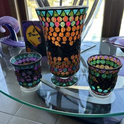 Halloween Glass Candle Holders