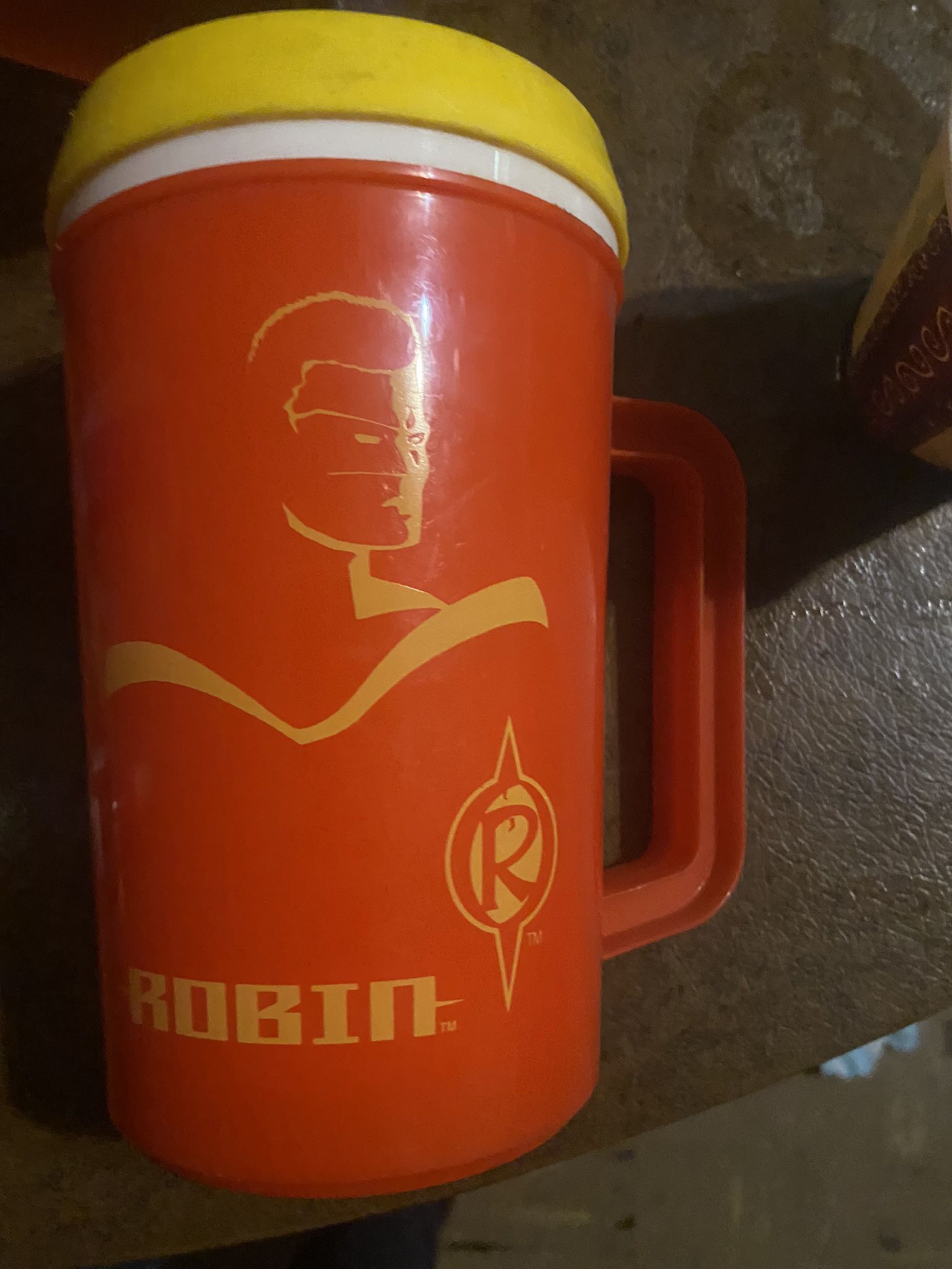 Vintage Robin Thermos Cup With Lid