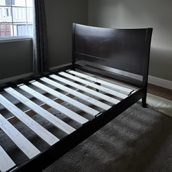 Queen Bed Frame And Headboard In Espresso 