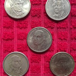 (5) President coins $125.00 CASH, TEXT FOR PRICES 