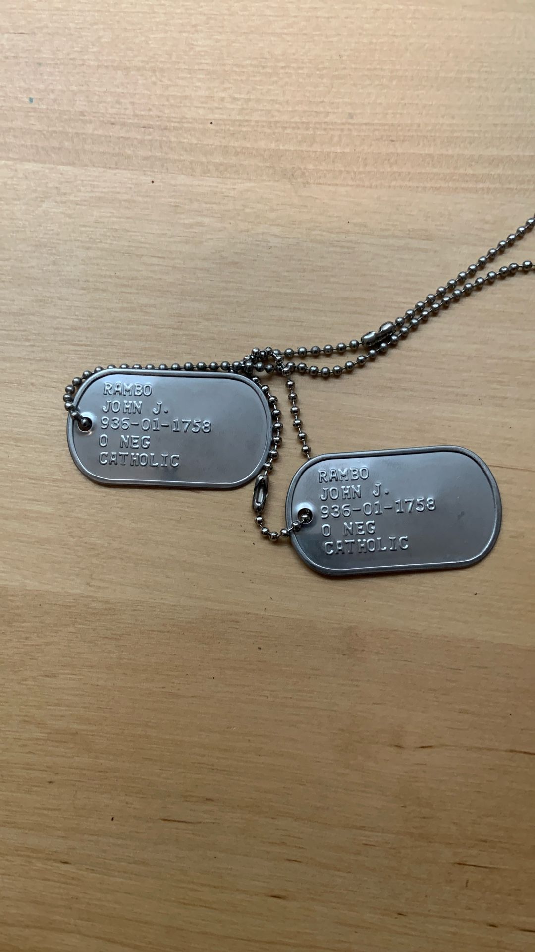 Rambo Dog Tags