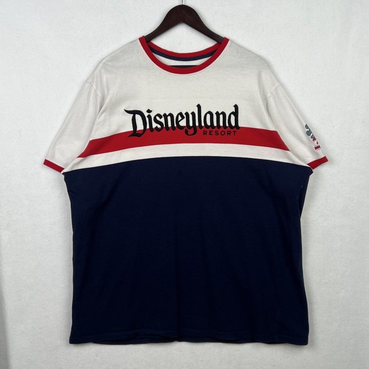 Disneyland Resort Americana Mickey Mouse Ringer T Shirt Tee Mens Size XXL