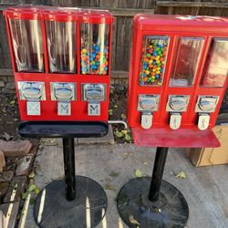 Gumball/Candy Triple Head Metal Machines