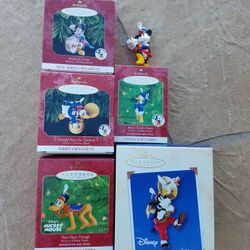 Disney's Mickey Mouse Parade Hallmark Christmas Ornaments $60 For the Set (Read Description) 