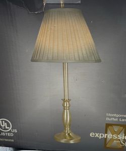 Stiffel Montgomery Buffet Lamp – Satin Brass Finish – New in Original Box