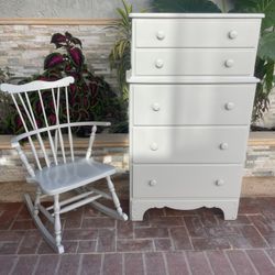 Dresser and rocking Chair