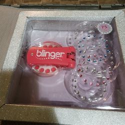 Brand New B L I N G E R Starter Kit Hair Gem Stamper 75 Colorful Gems Brought From Target Pay $49 For My Granddaughter Never Used Brand New