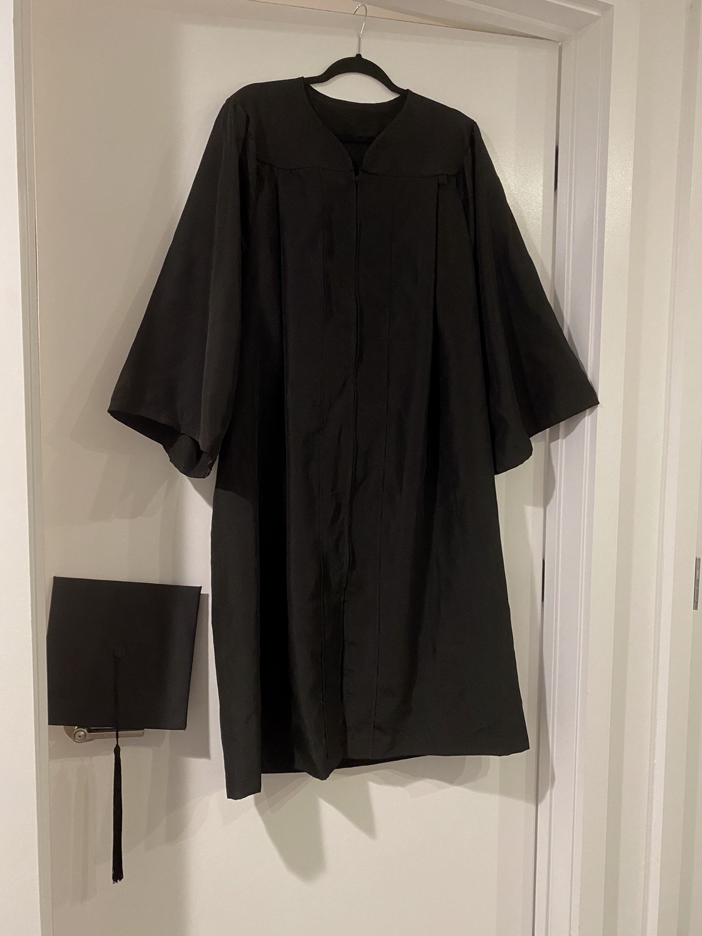 Graduation Black Masters Cap, Gown & Tassel Set