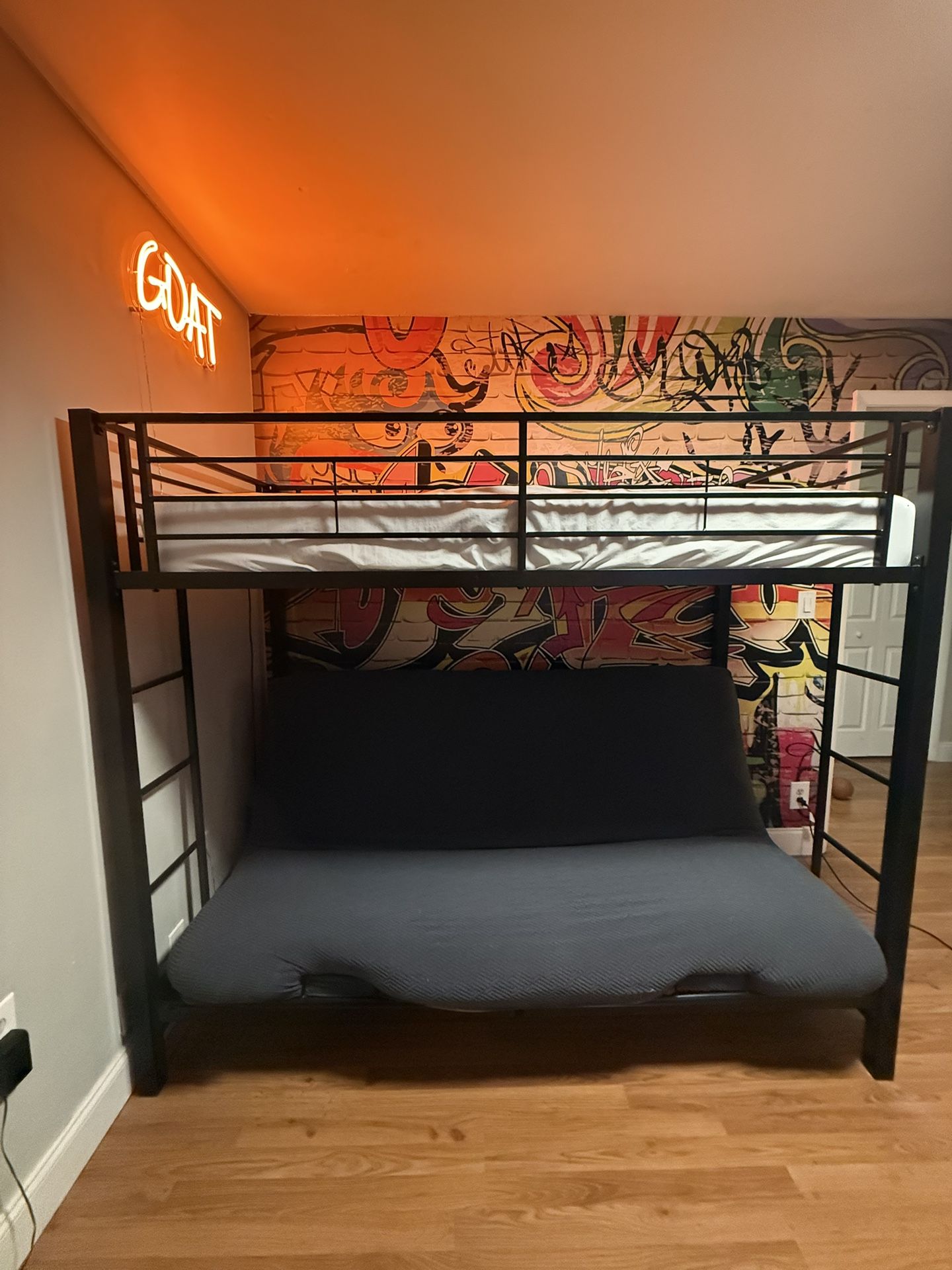 metal bunk bed
