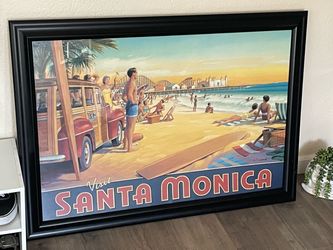 Large K. Erickson “ Santa Monica “ Print
