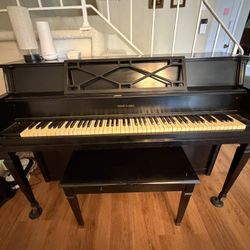 Hobart M. Cable Upright Piano w/ Matching Bench – Great Condition