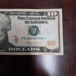  Ten Dollars usa  Bill  2017A Star Note  