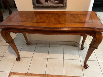 Very nice long table. Solid wood.