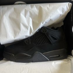 Jordan 4 GS Black Cat 2025 GS 5.5 Youth #IB4171-010 Brand New DS