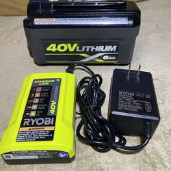 RYOBI 40V Battery And Charger