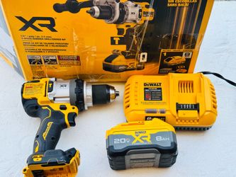 DEWALT 20V XR Lithium-Ion Cordless Hammer Drill Kit with 8.0 Ah Battery, Charger and Kit Bag
