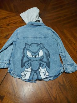Sonic hooded jean shirt