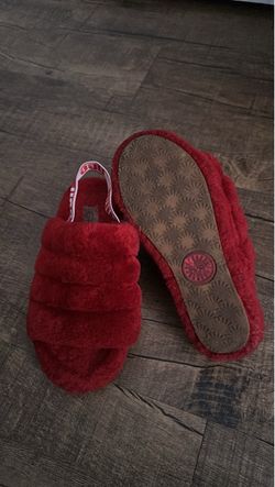 UGG Fluff Yeah Slide Slippers Red