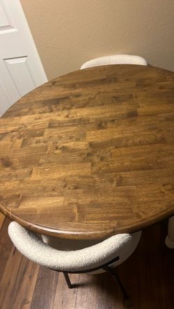 Dining table with two chairs