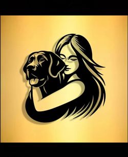 Abstract Wooden Wall Art] 1pc Iron Abstract Elegant pets Lovers Wall Art - Removable Craft Sign for Housewarming, Festivals, Birthdays - Ideal for Off