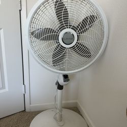 Lasko 18" Oscillating 3-Speed Elegance & Performance Pedestal Fan, 1820, White