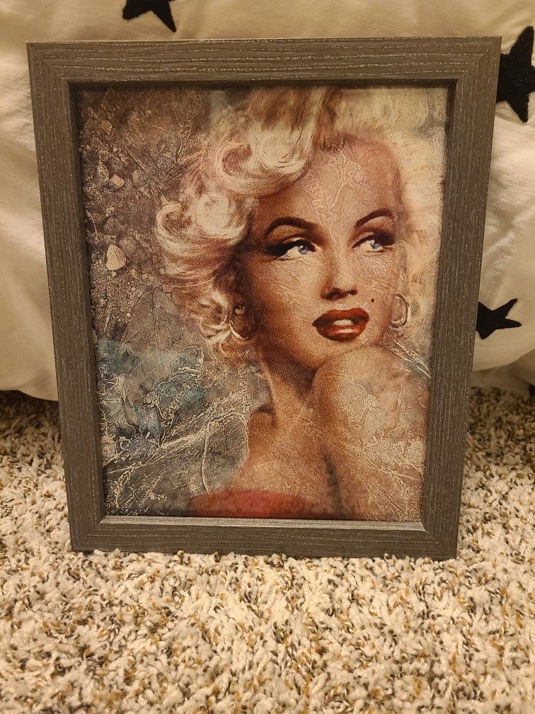 Framed Marilyn Monroe Poster.