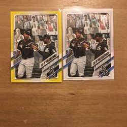 2021 TOPPS WHITE SOX 2 CARD LOT