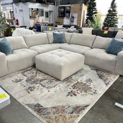 Paige 6-piece Modular Fabric Sectional 