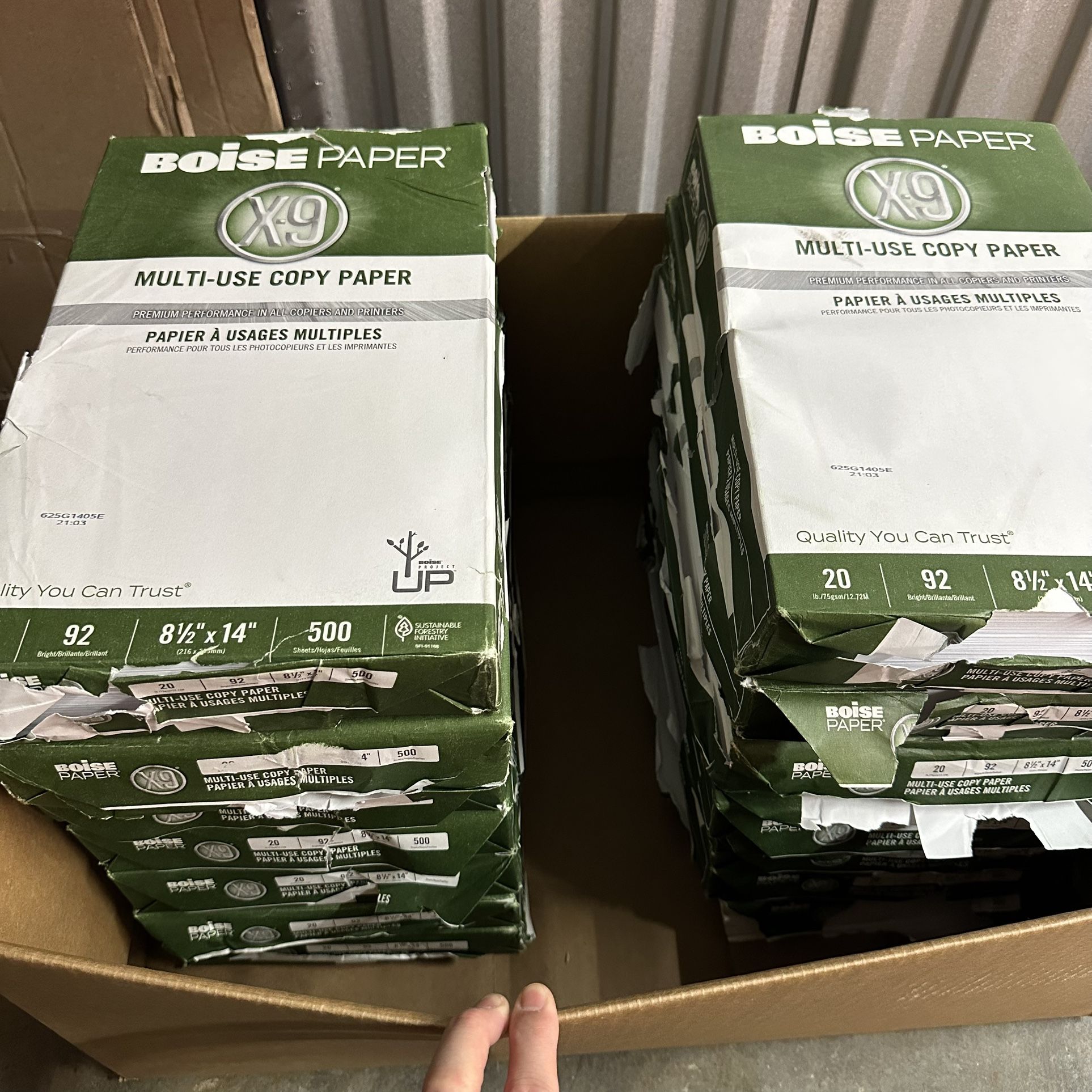 14 Reams 8.5×14 • 20lb • 92 Bright — 14 Reams Copy Paper (Damaged Packaging Sale) 
