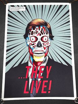 They Live 1988 John Carpenter Movie Giclée Canvas Print 8x12