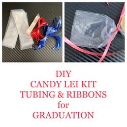 CANDY LEI KIT - 5 ft Tubing and 2 Color Ribbons